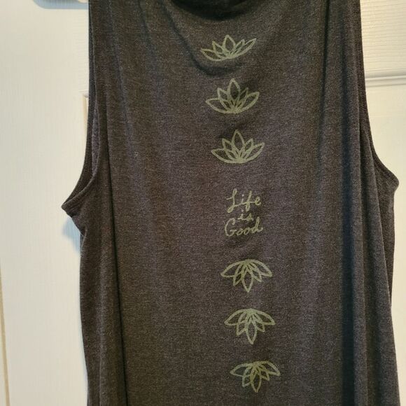 Life is Good Gray Lotus Midi Tank Dress Size Large - Picture 6 of 6